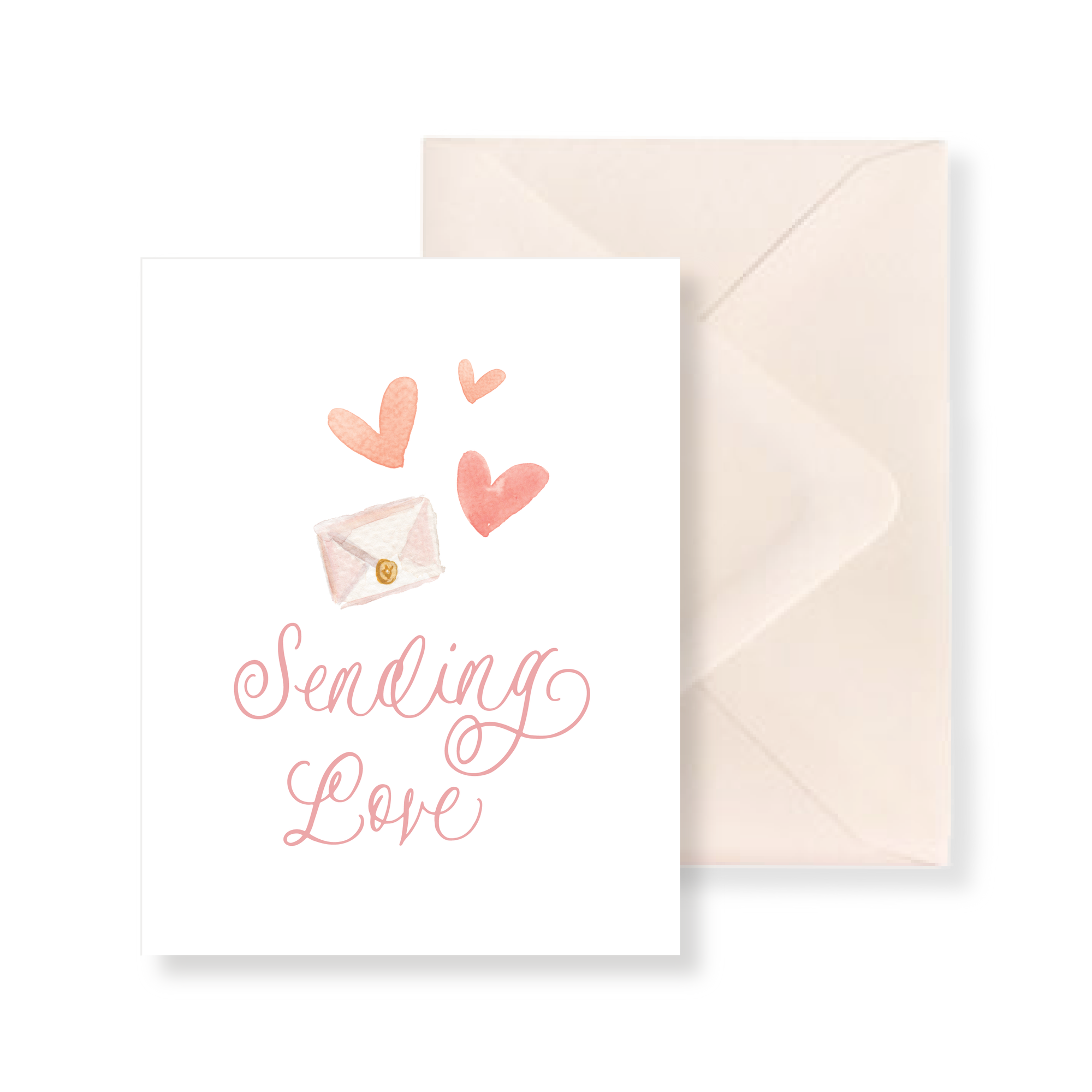 Sending Love Watercolor Greeting Card
