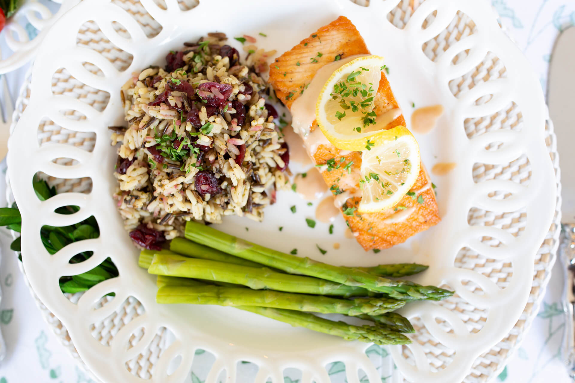 Salmon Filet with Lemon Caper Cream Sauce - Gluten-Free Entree