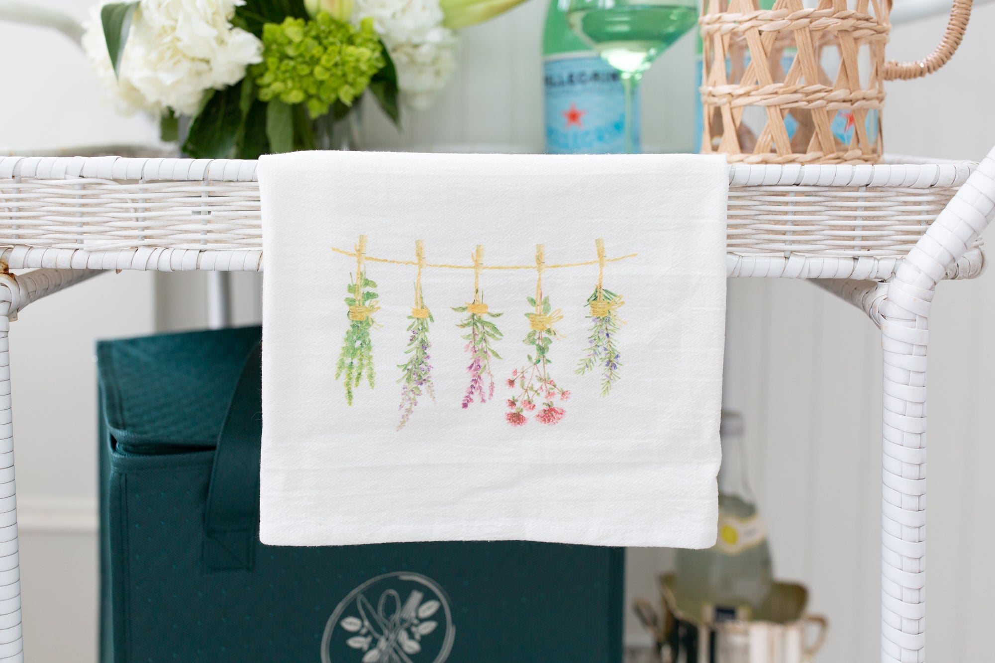 Herbs on a Line - Cotton Tea Towel